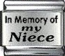 In memory of my niece - laser Italian charm